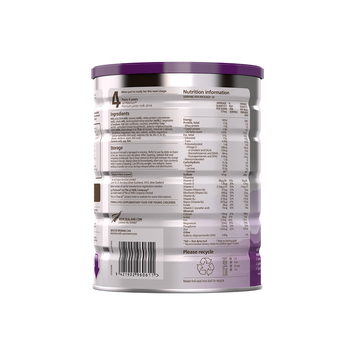 a2 Platinum® Premium toddler milk drink