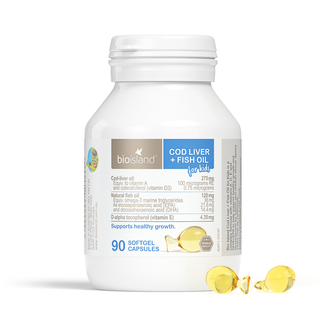 Bio Island Cod Liver + Fish Oil for Kids
