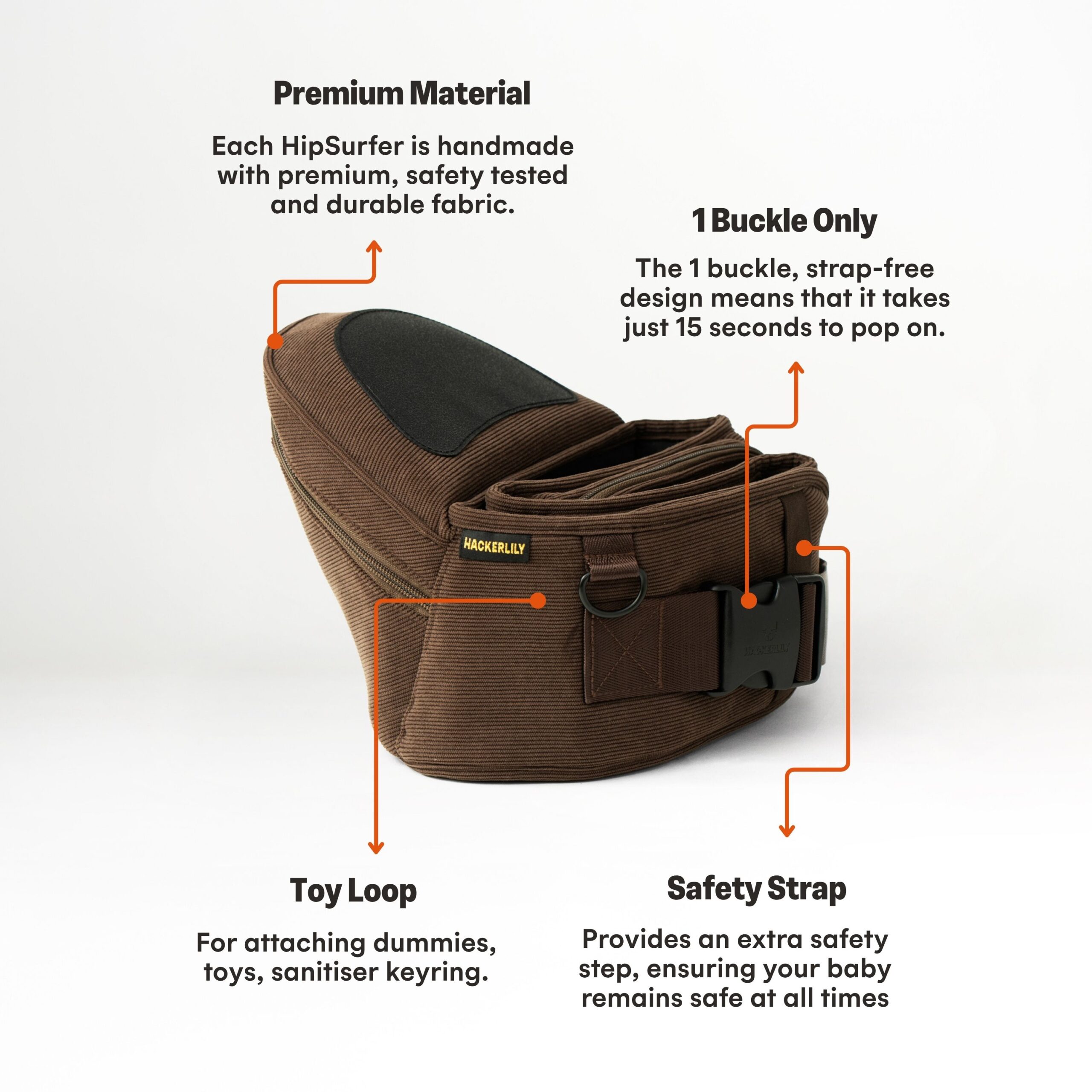 Hackerlily HipSurfer Hip Carrier + Bum Bag