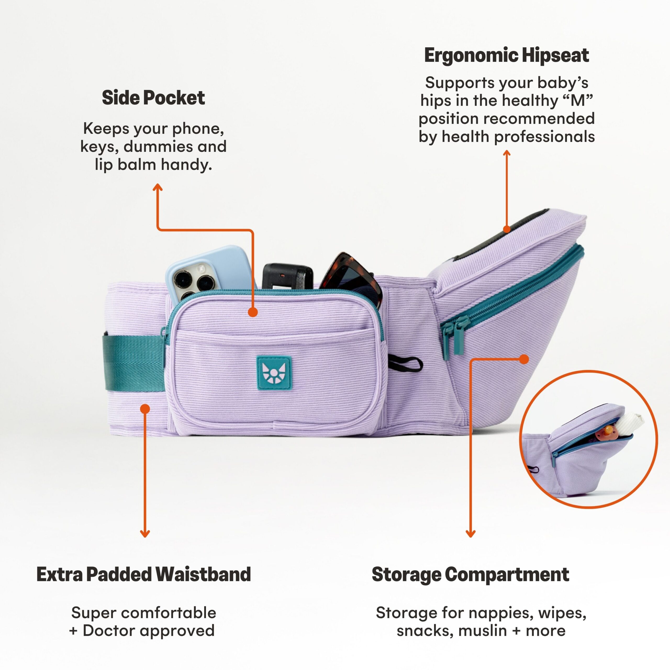 Hackerlily HipSurfer Hip Carrier + Bum Bag